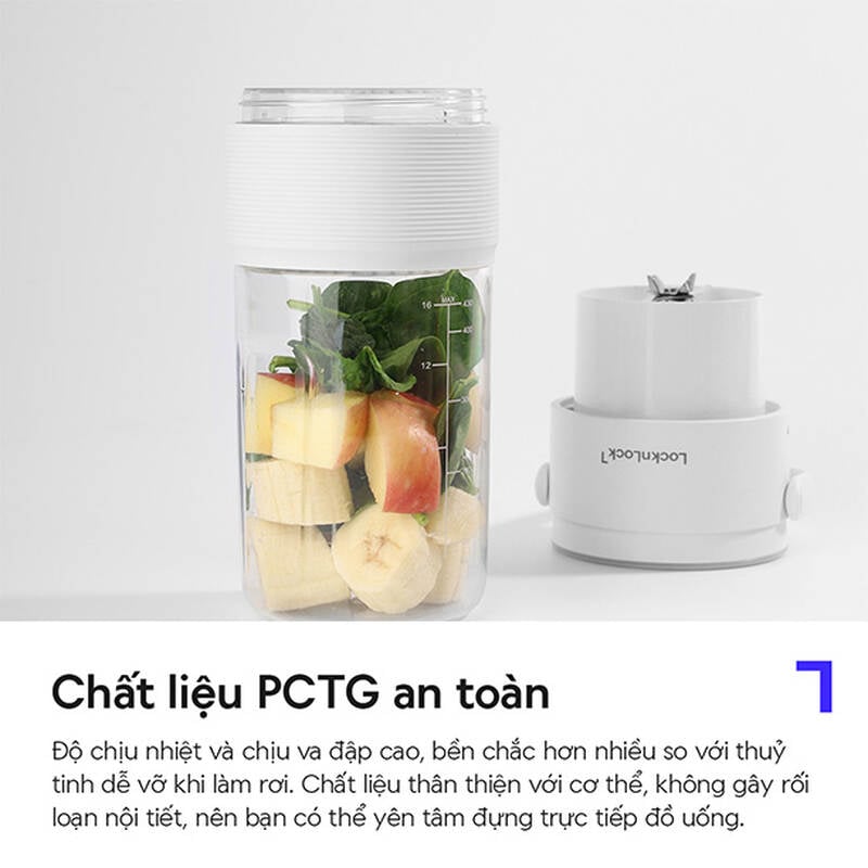 Máy xay sinh tố cầm tay LocknLock dung tích 475ml - Màu ngà - EJJ346IVY, , large image number null